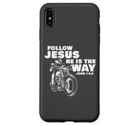 Follow Jesus He is the Way Christian Motorcycle Gospel Biker Custodia per iPhone XS Max