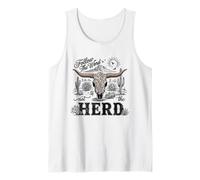 Follow The Word Not The Herd Christian Bible Verse Cow Skull Canotta