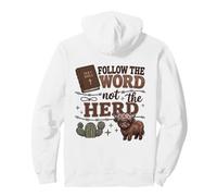 Follow The Word Not The Herd Christian Bible Verse Scripture Felpa con Cappuccio