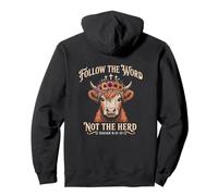 Follow The Word Not The Herd Christian Bible Verse Scripture Felpa con Cappuccio