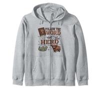 Follow The Word Not The Herd Christian Bible Verse Scripture Felpa con Cappuccio