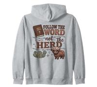 Follow The Word Not The Herd Christian Bible Verse Scripture Felpa con Cappuccio