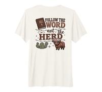 Follow The Word Not The Herd Christian Bible Verse Scripture Maglietta Premium