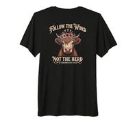 Follow The Word Not The Herd Christian Bible Verse Scripture Maglietta Premium