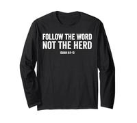 Follow The Word Not The Herd Christian Men Maglia a Manica