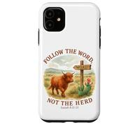 Follow The Word Not The Herd Isaiah 8:11-13 Western Cow Custodia per iPhone 11