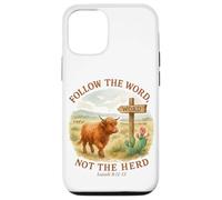 Follow The Word Not The Herd Isaiah 8:11-13 Western Cow Custodia per iPhone 12/12 Pro