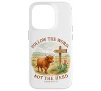 Follow The Word Not The Herd Isaiah 8:11-13 Western Cow Custodia per iPhone 14 Pro