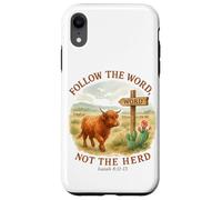 Follow The Word Not The Herd Isaiah 8:11-13 Western Cow Custodia per iPhone XR