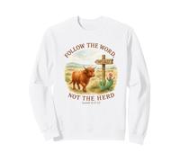 Follow The Word Not The Herd Isaiah 8:11-13 Western Cow Felpa