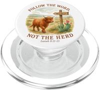 Follow The Word Not The Herd Isaiah 8:11-13 Western Cow PopSockets PopGrip per MagSafe