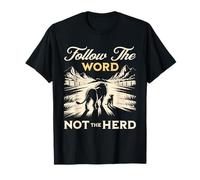 Follow The Word Not The Herd Religious Christian Scripture Maglietta