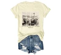 Follow The Word Not The Herd Shirt Graphic Tees Crew & V-collo, Colore: giallo crema., M