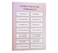 Follow Up Phrases Poster Business Alternatives Guide