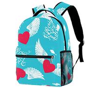 Follow Your Heart Cute Love Wings School Backapck, elegante zaino per laptop borsa per computer per donne ragazze, borsa per laptop per insegnanti zainetto casual adatto per notebook da 15 pollici