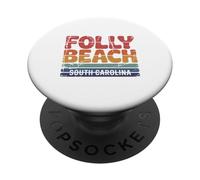 Folly Beach, città del surf vintage della Carolina del Sud PopSockets PopGrip Adesivo