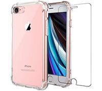 Folmeikat - Custodia protettiva per iPhone SE 2nd Generation 2020, iPhone 8, iPhone 7, iPhone SE 2022, Sottile, Con Angoli Rinforzati e Angoli in Morbido Silicone TPU Trasparente
