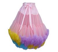 FOLOBE Adulti Lussuosa Tutu Petticoat Costume Balletto di Ballo Multi-Strato Morbido Chiffon Sottogonna in Tulle Tutu delle Donne Gonna Gonna Puffy
