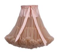 FOLOBE Adulti Lussuosa Tutu Petticoat Costume Balletto di Ballo Multi-Strato Morbido Chiffon Sottogonna in Tulle Tutu delle Donne Gonna Gonna Puffy