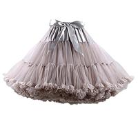 FOLOBE Tutu Costume Donna Balletto Danza a più Strati Gonna a Pieghe Adulto Lussuoso soffice Chiffon Petticoat Tulle Tutu Gonna