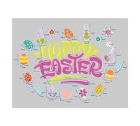FOLODA 1 Set di Pasqua Magnete Riflettente Decorazioni Auto Carino Uova di Pasqua Adesivi Automobilistici Per Frigorifero Garage Porta Riflett