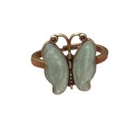 FOLODA Artistico farfalla fiore design anelli audaci gioielli dichiarazione ideale per le dita inverno moda elegante farfalla fiore accessorio, One Size, come descritto, come descritto