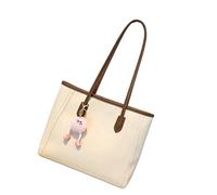 FOLODA Borsa tote da donna per pendolari | Borsa a tracolla strutturata con doppie cinghie, esterno in PU, dettaglio con accenti di fascino