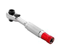 FOLODA Chiave a cricchetto da 1/4" con impugnatura girevole a 360 punte girevoli a cricchetto con impugnatura antiscivolo per riparazione elettronica chiave a bussola multifunzione