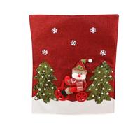 FOLODA Coprisedia natalizio con cappello di Babbo Natale, coprisedie per sala da pranzo, decorazione natalizia da cucina
