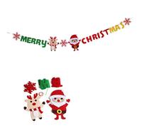 FOLODA Decorazioni stagionali con bandiere da appendere a tema natalizio funzionale Natale Babbo Natale banner per festival casa negozio festival Babbo Natale Lettering disegni