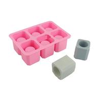 FOLODA Efficiente vassoio per cubetti di ghiaccio in silicone con 6 tazze cave, accessori per bevande estive, ideale per raffreddare bevande e feste stampi per ghiaccio