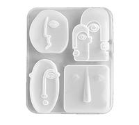 FOLODA Stampi astratti in silicone Art Craft Ritratto Stampo per sapone Fatto in casa Stampo Stampo 3D Viso Umano Stampo per Viso Umano Stampo in Silicone Set di stampi Astratto