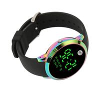 FOLOSAFENAR OrologioUomo, Orologio Digitale Retroilluminato Antiurto Allarme Semplice Schermo Rotondo a Colori Impermeabile per Lavoro (Grande taglia)