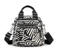 FOLOVEYA Borsa a Mano Piccola Stampa di Moda Borsa Donna Tracolla Colorata Borsetta a Spalla Leggera Multitasche Zaino Viaggio Casuale Impermeabile Poliestere Zainetto Banda