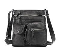 FOLOVEYA Borsa a Tracolla da Donna Borsa a Tracolla con Nappa alla Moda Borsa a Tracolla Morbida Multitasche Lavoro Vacanza Incontri Viaggio Pelle PU Grigio B