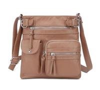 FOLOVEYA Borsa a Tracolla da Donna Borsa a Tracolla con Nappa alla Moda Borsa a Tracolla Morbida Multitasche Lavoro Vacanza Incontri Viaggio Pelle PU Rosa