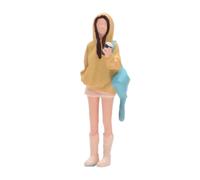 Folpus 1:64 di Ragazza Tiny People di Persone minuscole Mini figurina realistica per Micro Paesaggio Stazione ferroviaria Layout Scena Fai da