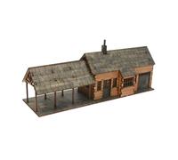 Folpus 1:72 Kit di Modelli di edifici Smontaggio Giocattolo educativo di apprendimento Scena di architettura in Legno Fai da Te Artigianato Casa per Micro