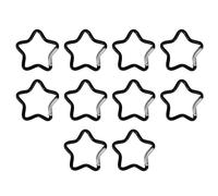 Folpus 10 Clip Portachiavi con moschettone a Forma di Cinque Punte, Fibbia appesa, Resistente per Zaini da Esterno, Accessori per la casa, Nero