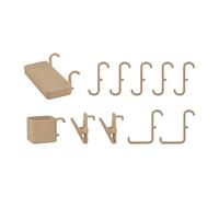 Folpus 11 Pezzi di Ganci Organizer per Mensole per Casa delle Bambole, Ideali per Sala da Pranzo, Cucina, Garage E Altri Accessori per La Casa delle Bambole, Beige
