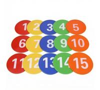 Folpus 15 Pezzi Dischi Allenamento Bambini Marker Pavimento Piatto in PVC Resistente per Sequenze di Passi E Confini Adatti a Esercizi Coordinazione Educazione Fisica Scuola Palestra, Multicolore