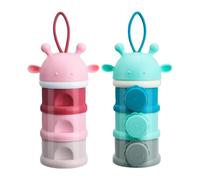 Folpus 2 contenitori per proteine, dispenser per latte in polvere con maniglia, 3 strati impilabili per palestra, regalo per esercizi pre-allenamento