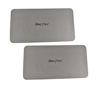 Folpus 2 X Cuscinetti per Ginocchia, Tappetini Pilates Antiscivolo in Toe, Portatile e Leggero, Facile da Trasportare, Adatto per Fitness Casa Allenamento Palestra, 36 x 19 Cm, Grigio