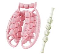 Folpus 29 RULLO MUSCIA RUFFICA RULLO MUSCLE RULLO PORTABILE RICHETTO MASSAGGI a 360 gradi per fitness del golfo da tennis, Rosa