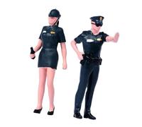 Folpus 2X Figurine della Polizia in 1:64 Figurine per Miniatura Piccole Collezioni Mini Modelli Decorazione di Micro paesaggi Progetti Fai da