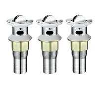 Folpus 3 pezzi tappo di scarico del lavandino in acciaio inossidabile accessorio a prova di perdite lunghezza 13 cm guarnizione in silicone robusto, Style C