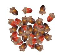 Folpus 40 pezzi di ghiande artificiali, piante di di quercia, modello artigianale, simulazione decorativa, finti frutti, mini per Natale stagionale