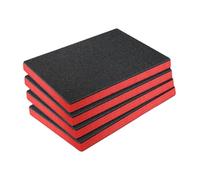 Folpus 4x Fogli di schiuma per cassette degli attrezzi, inserti in schiuma professionale per valigie in polietilene, 40 Cm X 30 Cm X 3.8