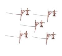 Folpus 5 Pezzi di lampade da Parete in Miniatura, Mini Applique da Parete, Accessori per Modelli realistici in 1/87 per progetti Fai da Te, paesaggi in, Bronzo