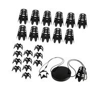 Folpus 5 Pezzi Golf Tee Riutilizzabili con Base a Corda Set Allenamento Pratica Porta Tappetino da Golf Materiale PP Adatto per Campo Driving, 12 Pezzi